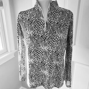 IBKUL Chic Zebra Style Top